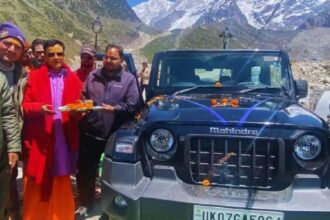 Mahindra Thar reached Kedarnath Dham by Chinook helicopter