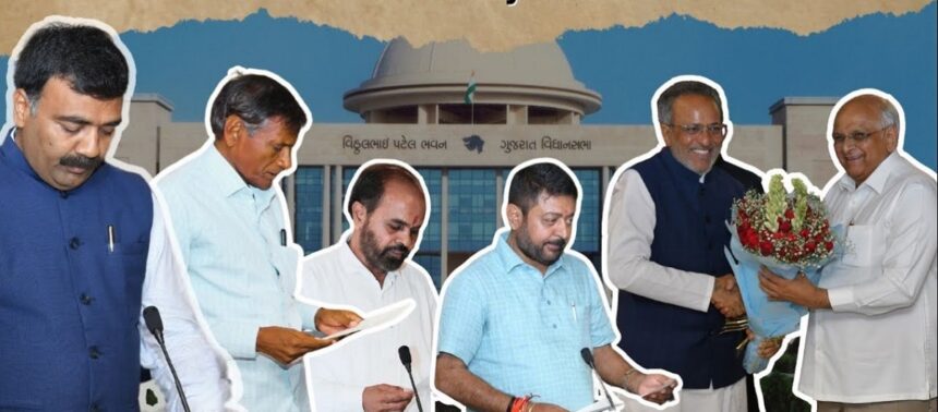 ગુજરાત વિધાનસભા પેટાચૂંટણીમાં 5 નવા ચૂંટાયેલા સભ્યોએ શપથ લીધા 1 gujarat 5
