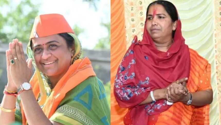 બનાસકાંઠામાં કોંગ્રેસના ગેનીબેન ઠાકોરની જીતથી ભાજપની હેટ્રિક અટકી 1 rekha chaudhari and ganiben thakor