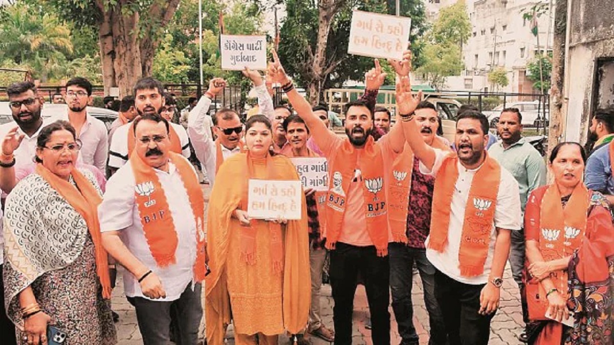 BJP demand apology from rahul