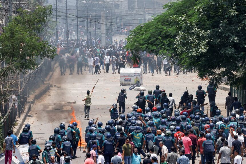 બાંગલાદેશમાં હિંસા, કર્ફ્યુ ; 115 મોત 1 bangladesh protests andolan