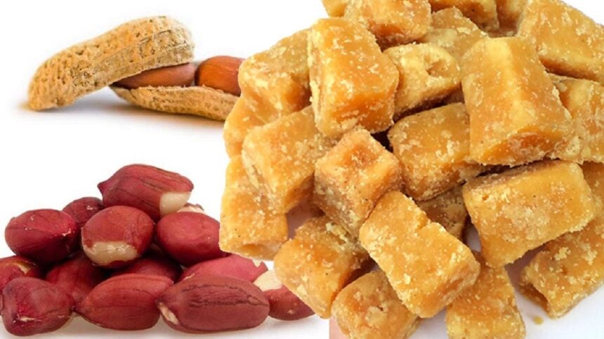 ગોળ અને મગફળીના ચમત્કારિક ફાયદા જાણો 1 gol sing chiki jaggery peanuts
