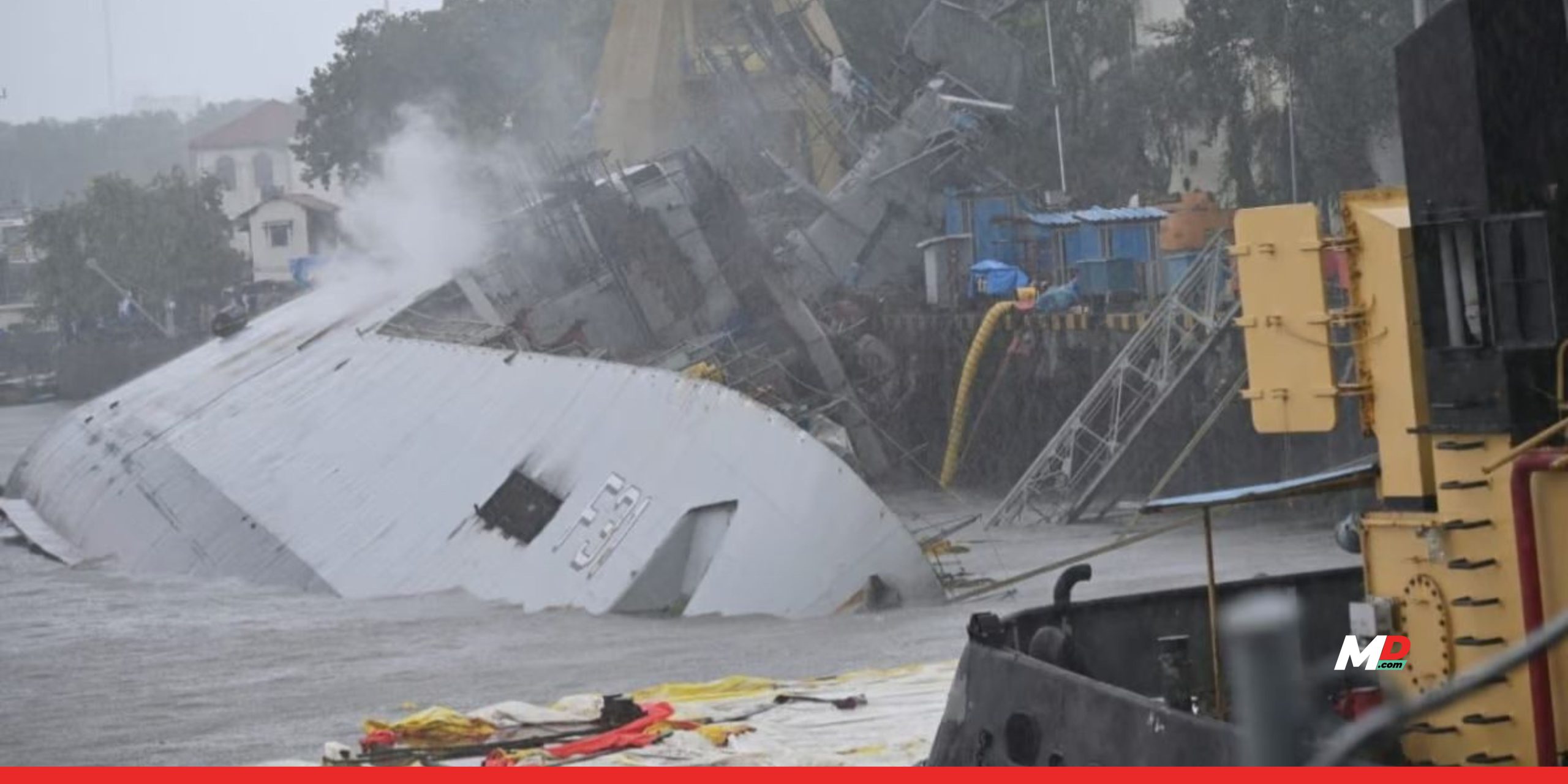 ins brahmaputra damage fire