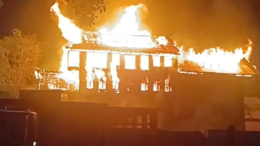 kashmiri pandit house on fire