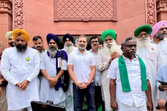 rahul with farmer