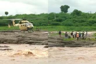 nashik helicopter rain rescue