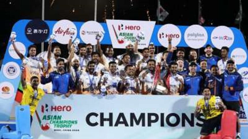 નવી દિલ્હીઃ ભારતે ચીનને હરાવીને પાંચમી વખત એશિયન હોકી ચેમ્પિયન્સ ટ્રોફીનો ખિતાબ જીત્યો 1 hockey india