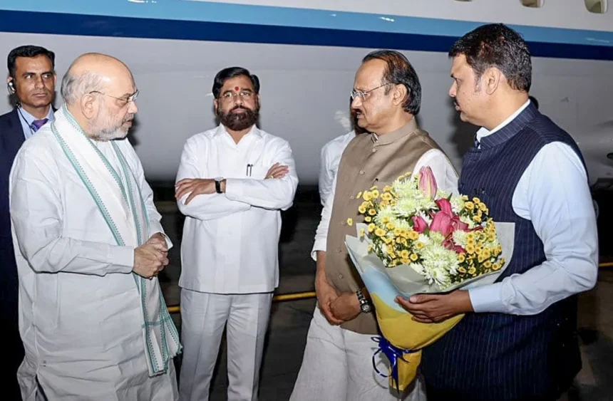 શું રંધાઈ રહ્યું છે મહારાષ્ટ્રમાં? અચાનક એકનાથ શિંદેનું પોતાના ગામ જવા પાછળ શું કારણ? 1 ajit pawar amit shah fadanvish bjp