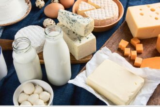 milk and cheeses
