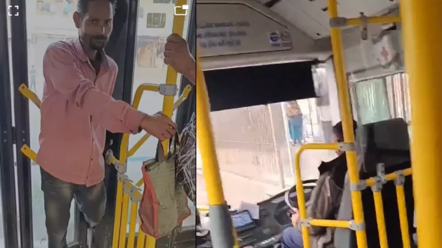 સુરતઃ BRTS બસના ડ્રાઈવરની બેદરકારી, મુસાફરનો પગ દરવાજામાં ફસાઈ ગયો 1 bus