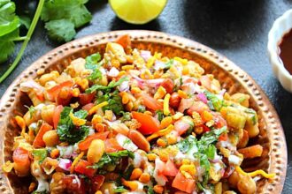 chana chaat with yogurt