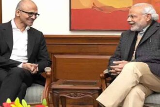 PM Modi Meets Microsoft CEO nadella