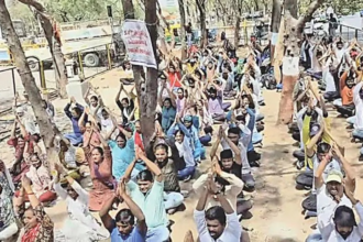 Vyayam teachers unique protest
