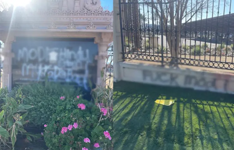 Hindu Temple Vandalised in California USA