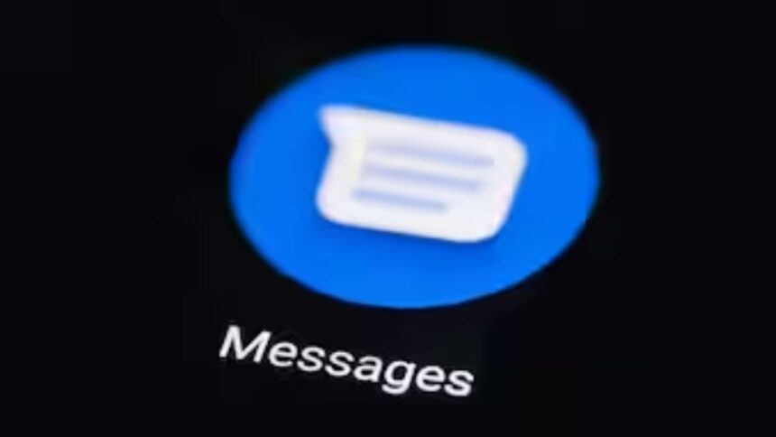 Message box filled with OTP