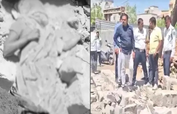 Wall Collapsed In Deesa : ડીસામાં દુર્ઘટના: દીવાલ ધરાશાયી થતાં મહિલાનું મૃત્યુ, બે દીકરીઓનો ચમત્કારિક બચાવ 1 ASSADSA