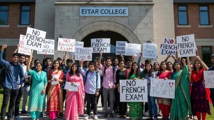 Canada French Exam Protest