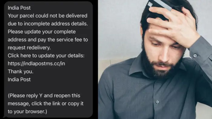 India post online scam message