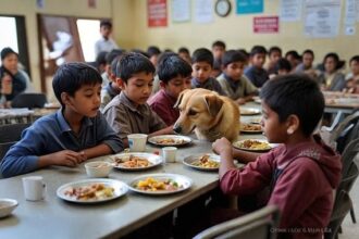 School children fed dog's leftover food incident