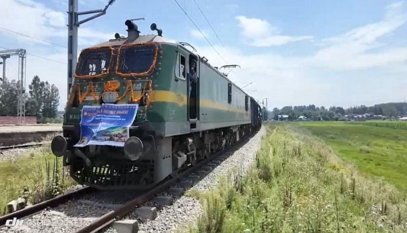 First freight train reaches Kashmir