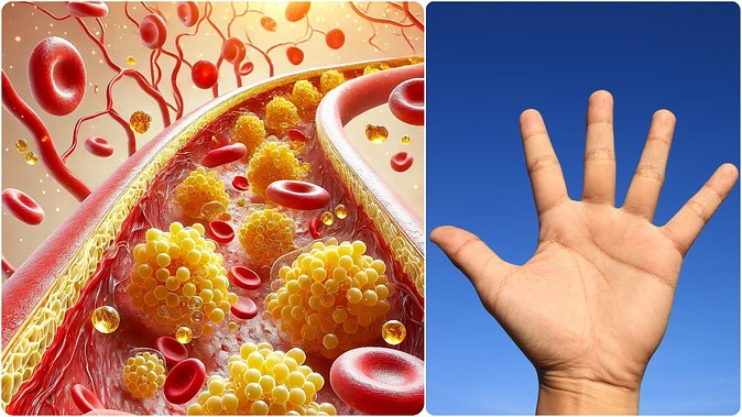 high cholesterol symptoms on hand