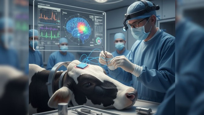 Neuro Implant: ગાયોના મગજમાં દૂધ ઉત્પાદન વધારવા માટે ચિપ્સ! રશિયામાં આશ્ચર્યજનક પ્રયોગ કરવામાં આવ્યો 1 Neuro Implant: