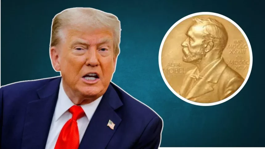 Nobel Prize 2025: નોબેલ પુરસ્કાર 2025: આવતાં અઠવાડિયે થશે જાહેરાત, પાકિસ્તાનએ અમેરિકાના રાષ્ટ્રપતિ ડોનાલ્ડ ટ્રમ્પનું નામ આપ્યું 1 03 10 2025 nobel prize 2025 24069161