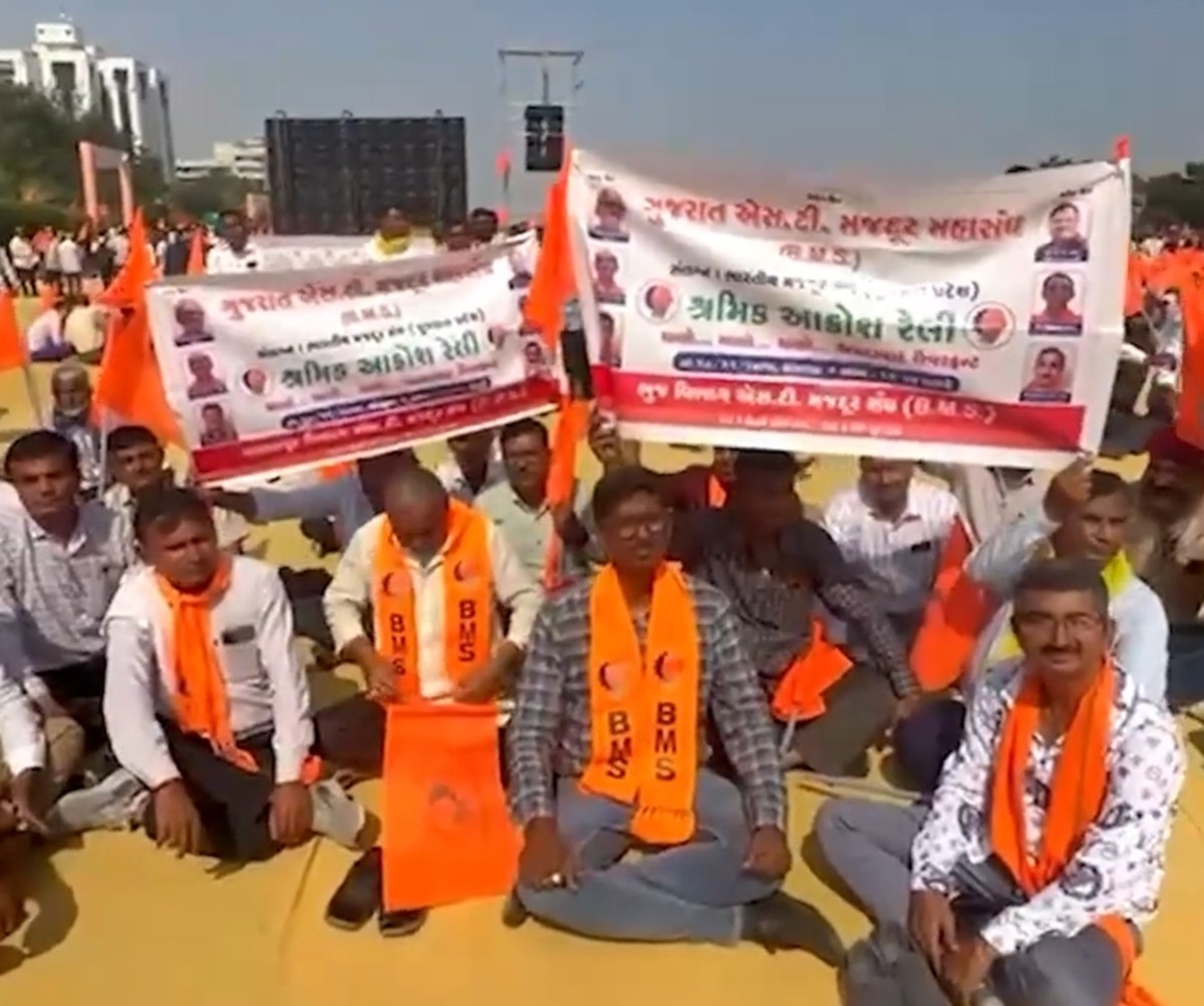 Worker Protest in Ahmedabad Riverfront