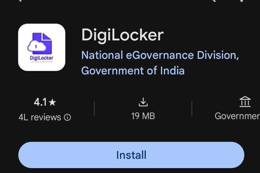 Fake DigiLocker App Alert