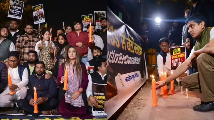 Kuldeep Singh Sengar Bail: રેપના દોષિતને જામીન મળતા જ યુથ કોંગ્રેસ લાલચોળ! જંતર-મંતર પર કેન્ડલ માર્ચ સાથે ન્યાયની ગર્જના, જાણો પીડિતાએ કેમ કહ્યું- 'હું ડરીશ નહીં' 1 dewlhh0j