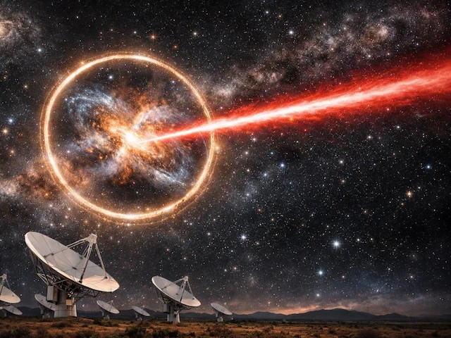 Gravitational Lensing Gigamaser: આઈન્સ્ટાઈનની ભવિષ્યવાણી સાચી પડી! પૃથ્વી સુધી પહોંચ્યો 8 અબજ વર્ષ જૂનો લેઝર સિગ્નલ, શું એલિયન્સ મોકલી રહ્યા છે મેસેજ? 1 u1q1lz9g