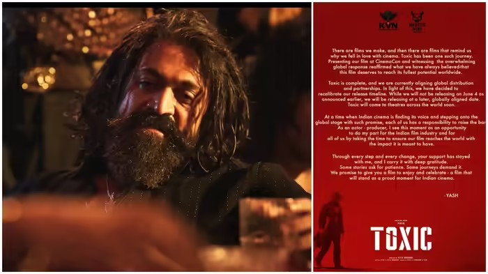 Yash Toxic Postponed: યશની 'ટોક્સિક' ફરીથી પોસ્ટપોન, 4 જૂને નહીં થાય રિલીઝ, જણાવ્યું લાંબું-લચક કારણ 1 Yash Toxic Postponed