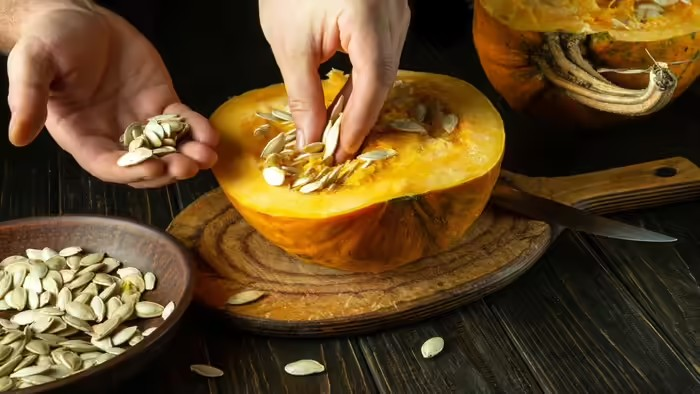 Pumpkin Seeds Benefits: હાડકાં મજબૂત કરવાથી લઈને હોર્મોન્સ સંતુલિત રાખવા સુધી, રોજ એક મુઠ્ઠી કદદ્દૂના બીજ આપશે ગજબના ફાયદા 1 Pumpkin Seeds Benefits