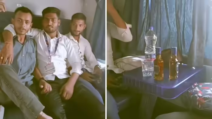 Train 3AC Alcohol Drinking Video