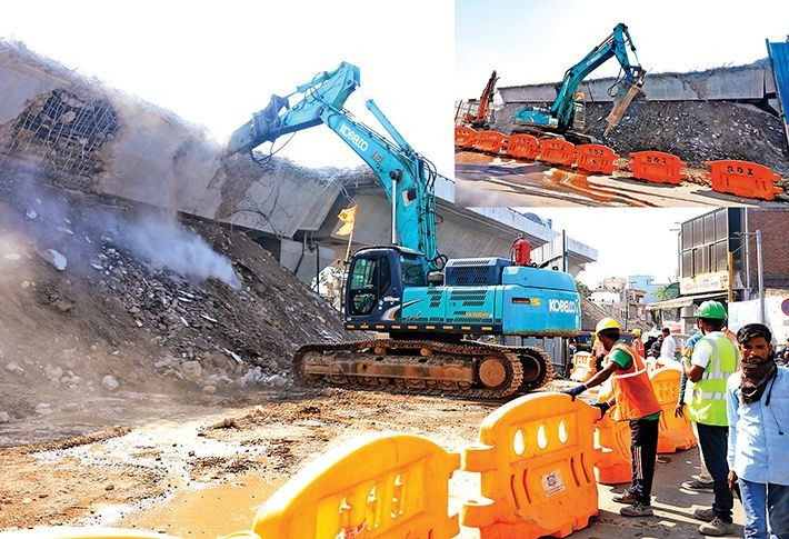 Hatkeshwar Bridge Demolition: હાટકેશ્વર બ્રિજ ડિમોલિશન 35% પૂર્ણ: ₹40 કરોડનો બ્રિજ 5 વર્ષમાં જ તૂટ્યો, કોન્ટ્રાક્ટર પાસેથી ₹3.90 કરોડ 1 Hatkeshwar Bridge Demolition