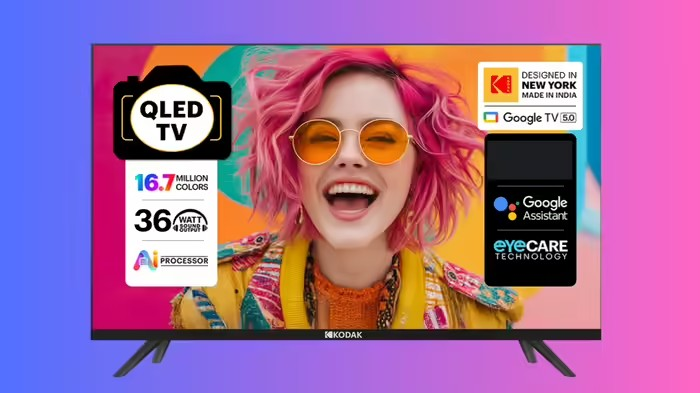 Kodak Matrix QLED TV: કોડેકે ભારતમાં ધમાકેદાર કિંમતે લોન્ચ કરી નવી ટીવી સિરીઝ, માત્ર ₹૧૦,૯૯૯ની શરૂઆતી કિંમતે ઘરે લાવો Kodak Matrix QLED સ્માર્ટ ટીવી 1 Kodak Matrix QLED TV