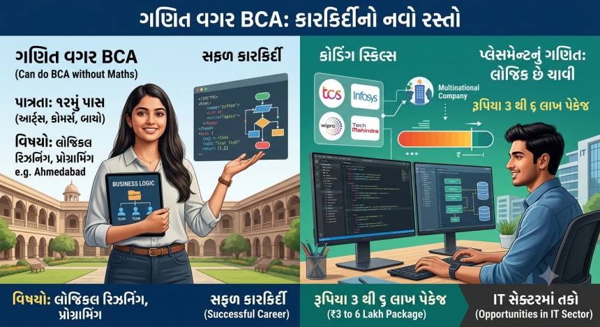 BCA without Maths: શું ગણિત ન ભણવાને કારણે IT ક્ષેત્રમાં કરિયર અટકશે? જાણો BCA એડમિશન અને પ્લેસમેન્ટનું સાચું ગણિત 1 BCA without Maths