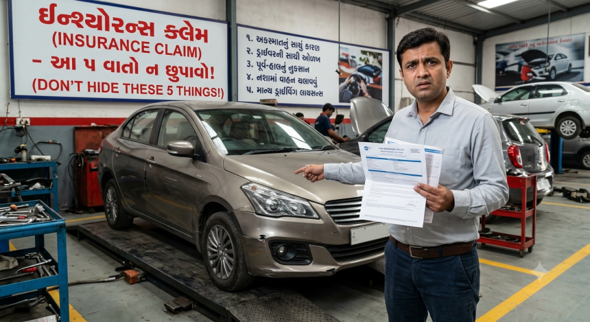 Car Insurance Claim Rejection: ગાડીના ઇન્શ્યોરન્સમાં ન છુપાવો આ ૫ વાતો: ક્લેમ થશે રિજેક્ટ, ખર્ચ ભોગવવો પડશે ખિસ્સામાંથી! 1 Car Insurance Claim Rejection
