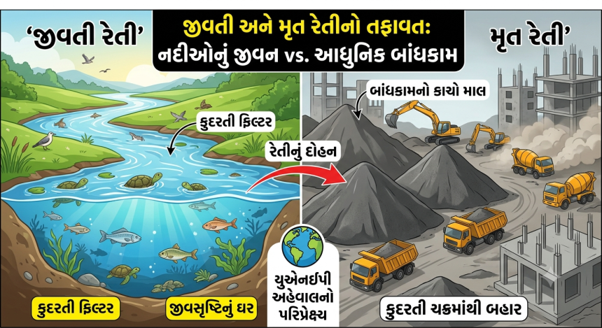 Sand mining impact: વિકાસની આંધળી દોડમાં રેતીનું અવિચારી ખનન, નદીઓ અને દરિયાઈ જીવસૃષ્ટિ વિનાશના આરે 1 Sand mining impact
