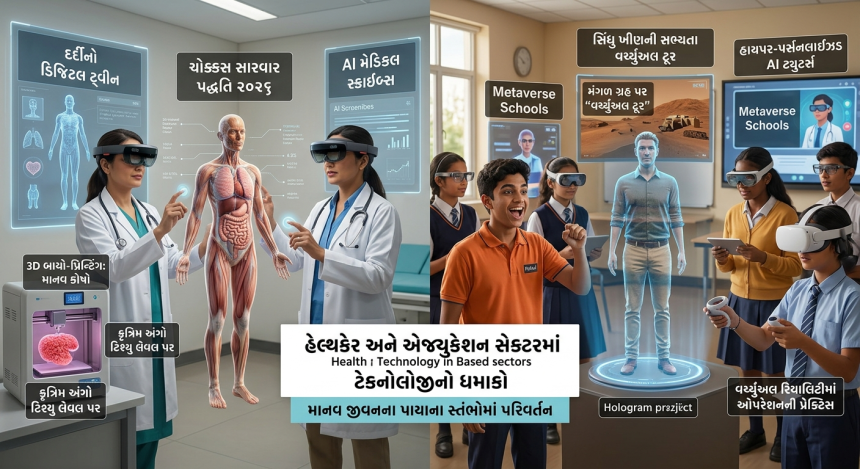 Tech Impact on Health and Education: ટેક-ક્રાંતિ ૨૦૨૬: કેવી રીતે AI, ડિજિટલ ટ્વીન્સ અને VR માનવ જીવનના પાયાના સ્તંભોને બદલી રહ્યા છે? 1 Tech Impact on Health and Education