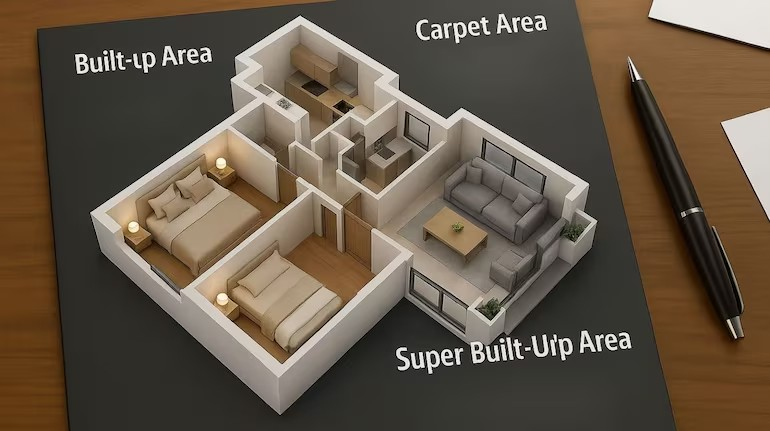 Property Buying Guide: ફ્લેટ ખરીદતી વખતે ફસાઈ ન જશો: કાર્પેટ, બિલ્ટ-અપ અને સુપર બિલ્ટ-અપ એરિયાનો તફાવત સમજી લો 1 Property Buying Guide