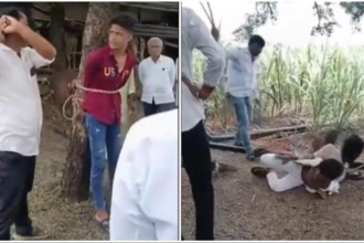 Latur muslim schoolboys tied & beaten