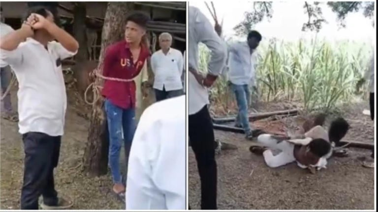Latur muslim schoolboys tied & beaten: મુસ્લિમ શાળાના વિદ્યાર્થીઓને થાંભલા સાથે બાંધીને માર માર્યો, પોલીસે પહેલા પીડિતો વિરુદ્ધ જ કેસ નોંધ્યો 1 Latur muslim schoolboys tied & beaten