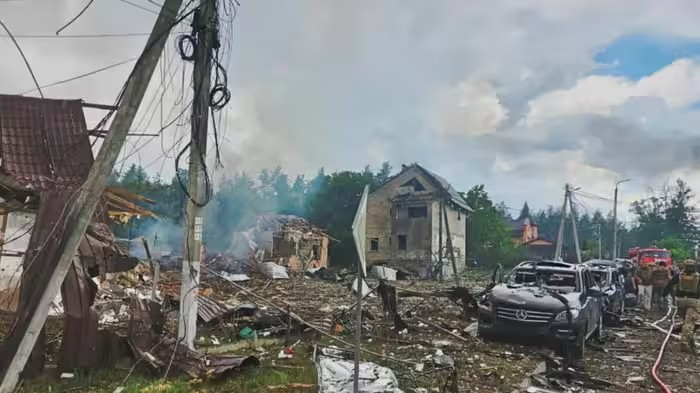 Russia Ukraine Arms Show Attack