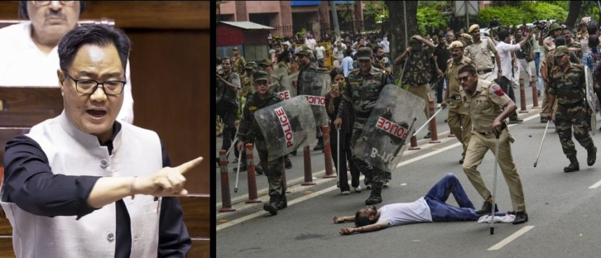 Kiran Rijiju: જંતર-મંતર પોલીસ કાર્યવાહીનો રિજિજુએ કર્યો બચાવ, કહ્યું- ‘એક પણ વ્યક્તિનું મોત થયું નથી’ 1 Kiran Rijiju
