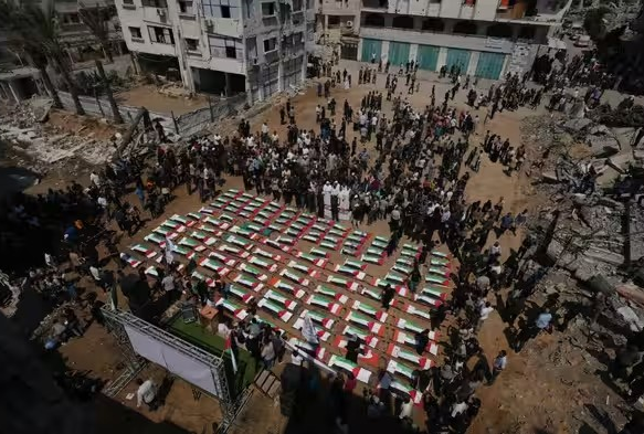 Mass Funeral In Gaza
