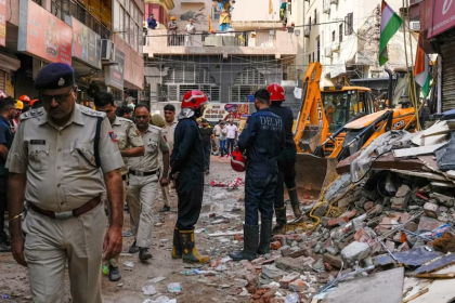 Satya Niketan PG Building Collapse