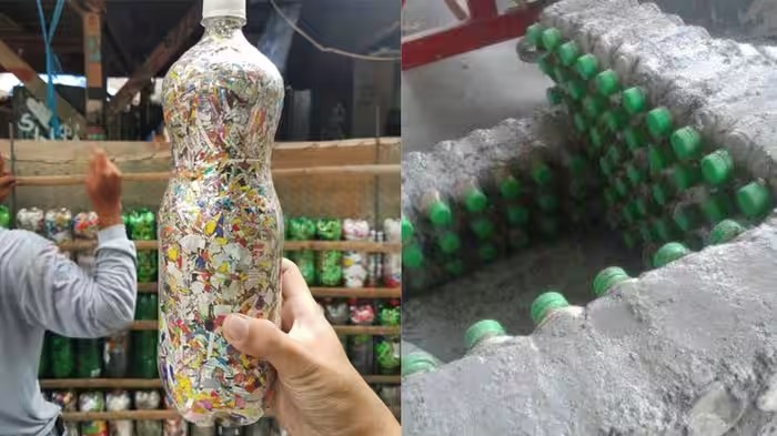 Plastic Bottle Bricks: પ્લાસ્ટિકની બોટલમાંથી બને છે સુપર ઈંટ, 300 વર્ષ સુધી મજબૂતીનો દાવો અને બાંધકામ ખર્ચ 50% સસ્તો 1 Plastic Bottle Bricks